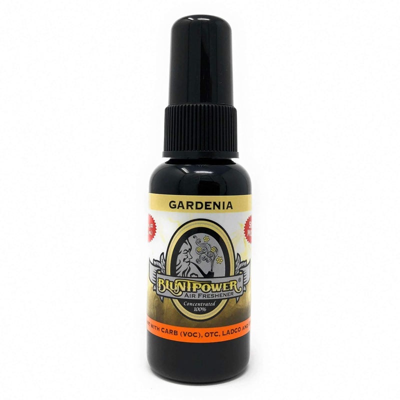 BLUNT POWER BluntPower (Gardenia  1 Pack) Concentrated Air Freshener for Room and Car Spray - Oil-Based Diffuser Spray Bottle - Long-Lasting Bathroom Spray  Car Freshener  & Odor Eliminator Spray - Image 1